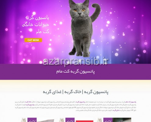 طراحی وب سایت و بهینه سازی وب سایت (سئو SEO وبسایت) پانسیون گربه کت مام