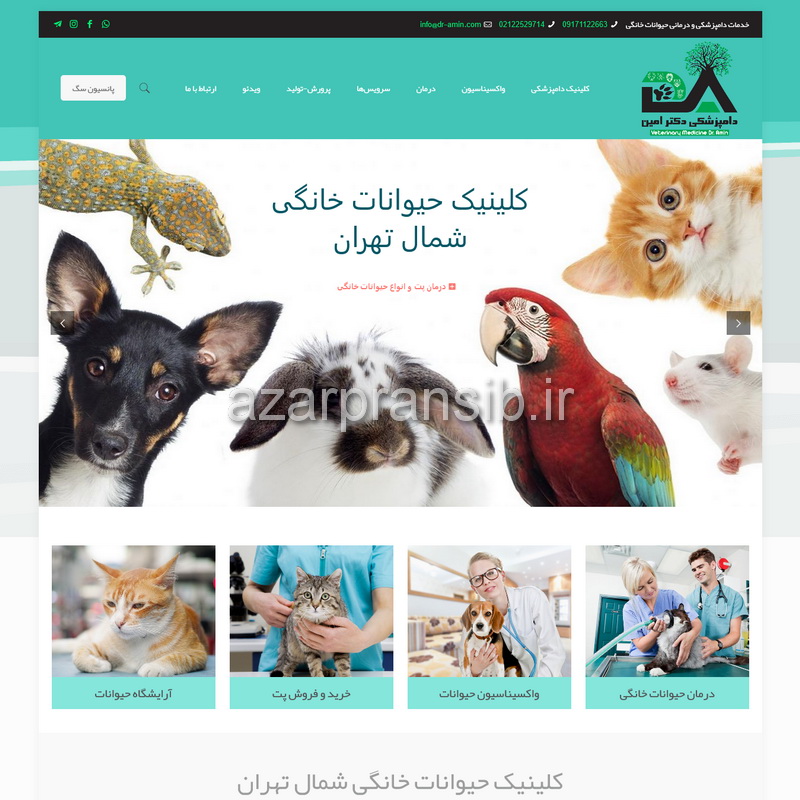 مطب دامپزشکی دکتر امین - کلینیک دامپزشکی حیوانات خانگی