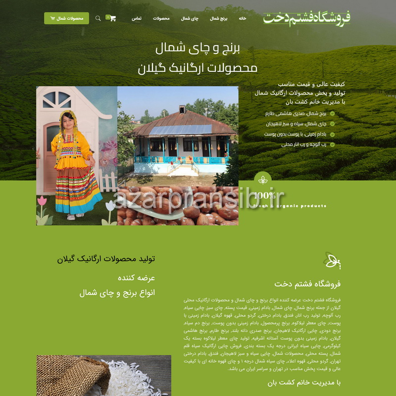 طراحی وب سایت و بهینه سازی وب سایت (سئو SEO وبسایت) فروشگاه برنج و چای شمال فشتم دخت